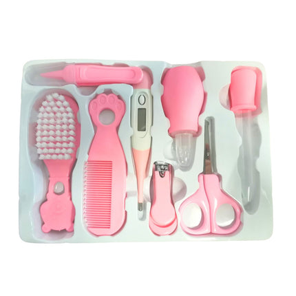Set de 8 pzs Cuidados y Limpieza para bebé color Rosa