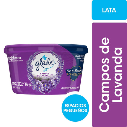 Desodorante Ambiental Mini  Gel Campos de Lavanda. Pote, 70 g