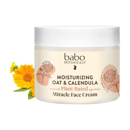 Crema facial Babo Botanicals Hidratante de Avena y Caléndula Vegan