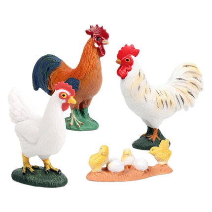 Figuras De Animales Colección De Cumpleaños Figura De Juguete Para Festivales Adultos Niños Pollo