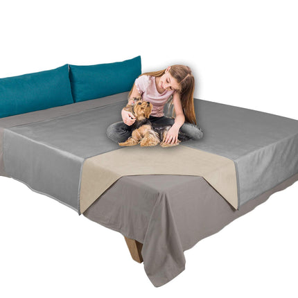 Manta de cama para mascotas Ameritex, reversible, impermeable, 130 x 210 cm