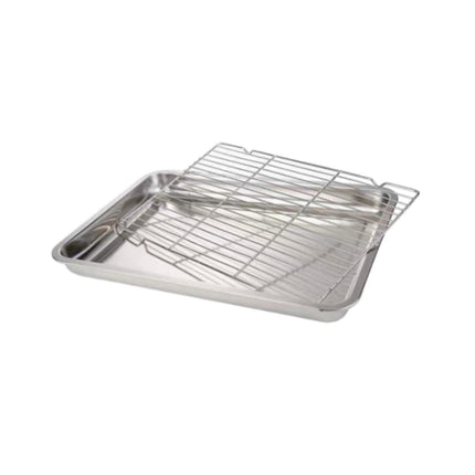 Bandeja Para Hornear Con Rejilla Bandeja Para Hornear Galletas Para Bufé Barbacoa Hogar 32 Cm X 22 Cm X 4,8 Cm