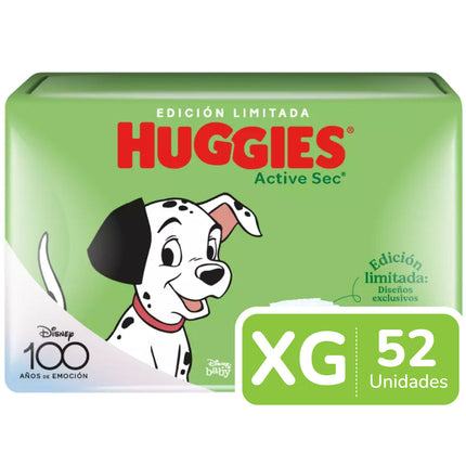 Huggies Pañales Bebé Active Sec XG 52 unid | Apishop.cl