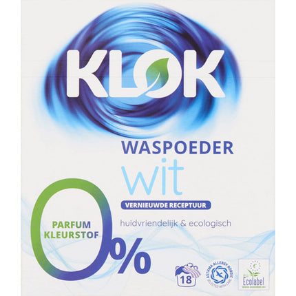 Klok Detergente en Polvo Ropa Blanca 1,17 kg | Apishop.cl