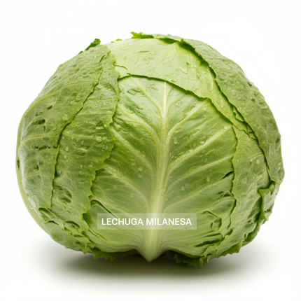 lechuga milanesa con fondo blanco