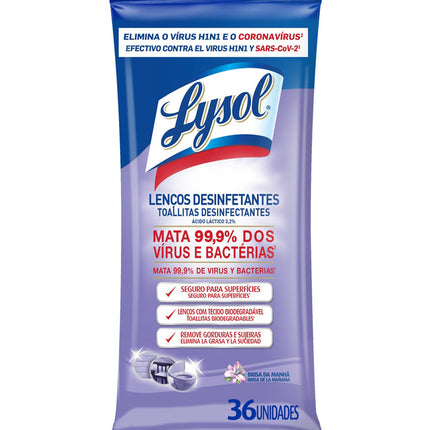 Lysol Toallas Desinfectantes Brisa de la Mañana 36 unid | Apishop.cl