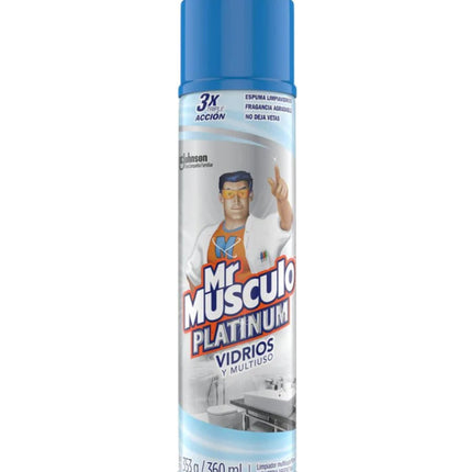 Mr Musculo Limpia vidrios espuma Platinum 360 ml | Apishop.cl