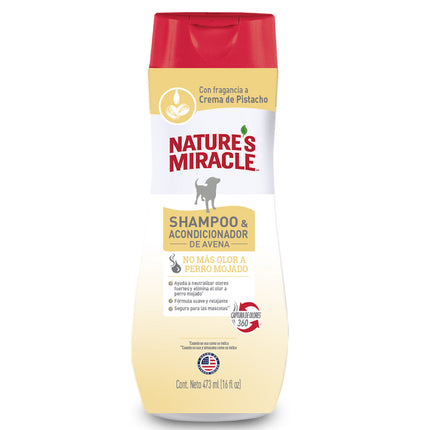 Natures Miracle Shampoo y acondicionador de avena y crema de pistacho 473 ml | Apishop.cl