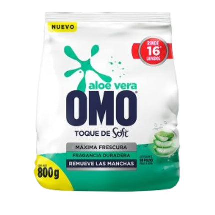 Omo Detergente en polvo Aloe Vera Toque Soft 800 gr | Apishop.cl