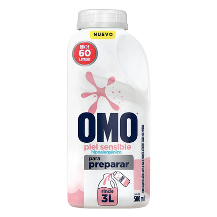 Omo Detergente Liquido Piel Sensible Para Diluir 500 cc | Apishop.cl