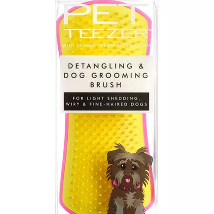 Pet Teezer Cepillo Desenredante para Mascotas Grandes Rosado y Amarillo 1 unid | Apishop.cl