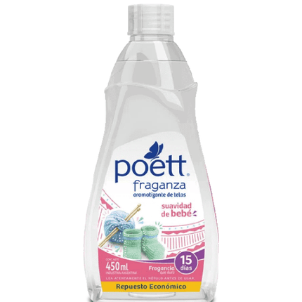Poett Aromatizante de Telas Recarga Fraganza Suavidad de Bebé 450 cc | Apishop.cl