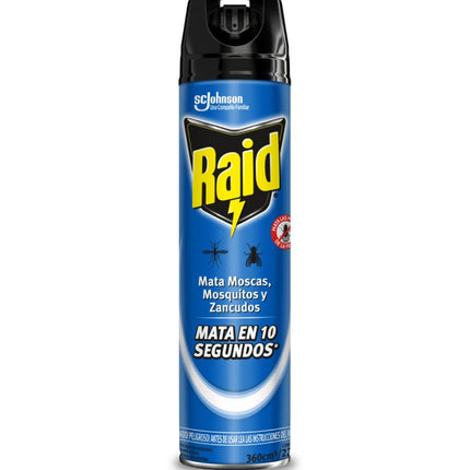 Raid Insecticida Mata Moscas y Mosquitos 360 cc | Apishop.cl