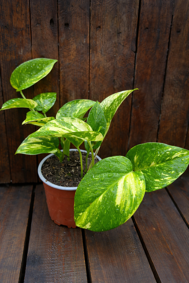 Poto Dorado (Scindapsus golden) Colgante; Mediano Plus (C19) | Vegago Chile