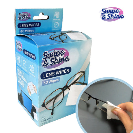 Pañitos Limpia Anteojos Swipe and Shine 60 un | Apishop.cl