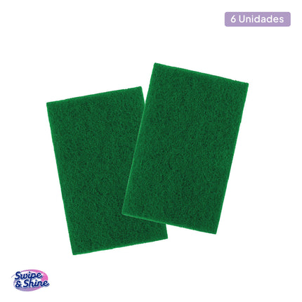 Set 6 Pads Alta Resistencia Green Swipe & Shine 1 un | Apishop.cl