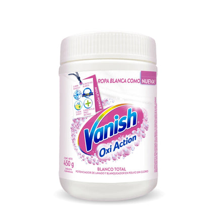Vanish Quitamanchas ropa blanca polvo pote 450 gr | Apishop.cl