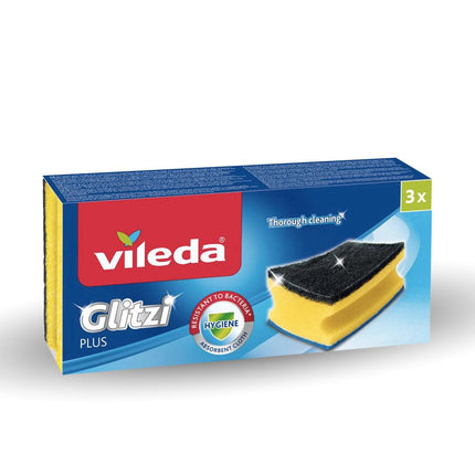 Vileda Esponja Acanalada Glitzi Plus 3 unid | Apishop.cl