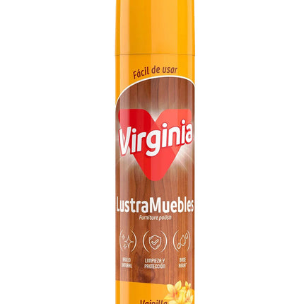 Virginia Lustramuebles Aerosol Aroma Vainilla 360 cc | Apishop.cl