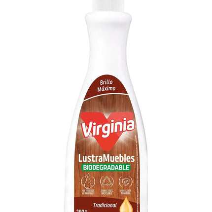 Virginia Lustramuebles Tradicional Botella 250 cc | Apishop.cl