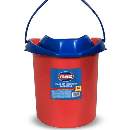 Virutex Balde con Escurridor 14 litros 1 unid | Apishop.cl