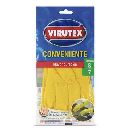 Virutex Guante de Goma Conveniente Talla S 1 par | Apishop.cl