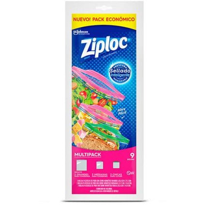 Ziploc Bolsa Hermetica Multipack 9 unid | Apishop.cl