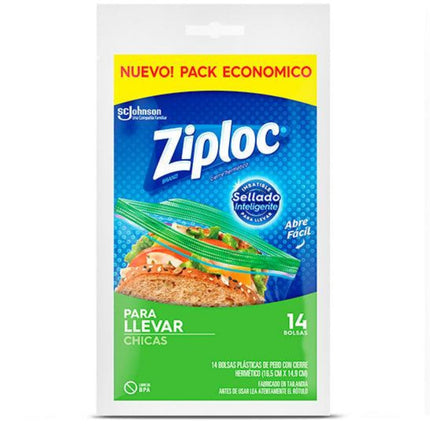 Ziploc Bolsa Hermetica Sandwich Chica 14 unid | Apishop.cl
