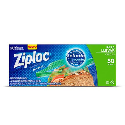 Ziploc Bolsa Hermetica Sandwich Chica 50 unid | Apishop.cl